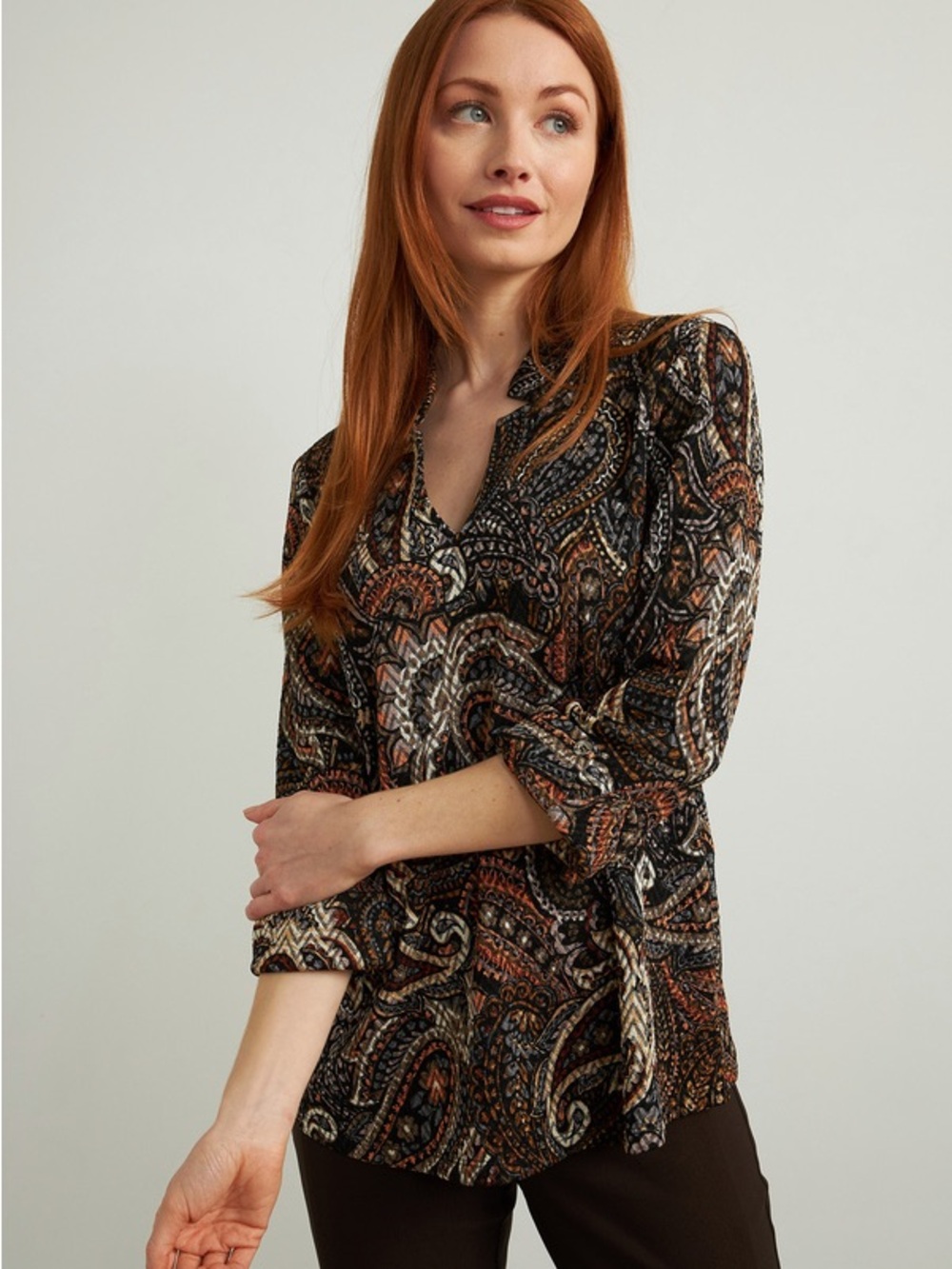 Joseph Ribkoff Paisley Print Top Style 213667